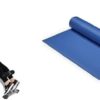 Sunny Health and Fitness 45 Degree Hyperextension Roman Chair, Steel, Grey, One Size + Yoga Mat - Blue