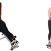 Sunny Health and Fitness 45 Degree Hyperextension Roman Chair, Steel, Grey, One Size + Twister Stepper Machine, Adjustable Stepper, Stairs Step Exercise W/Handlebars & LCD Monitor